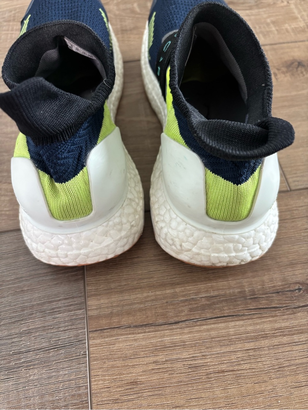 Stella McCartney Adidas Ultraboost 3D Navy and Lime Slip-On Sneaker - Picture 8 of 15